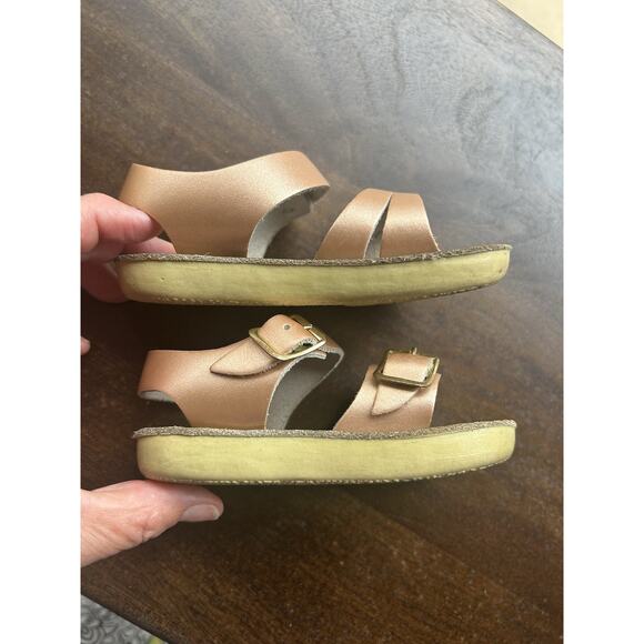 Rose Gold San-sun Sea Wees Sandals Size 3 - Picture 7 of 8